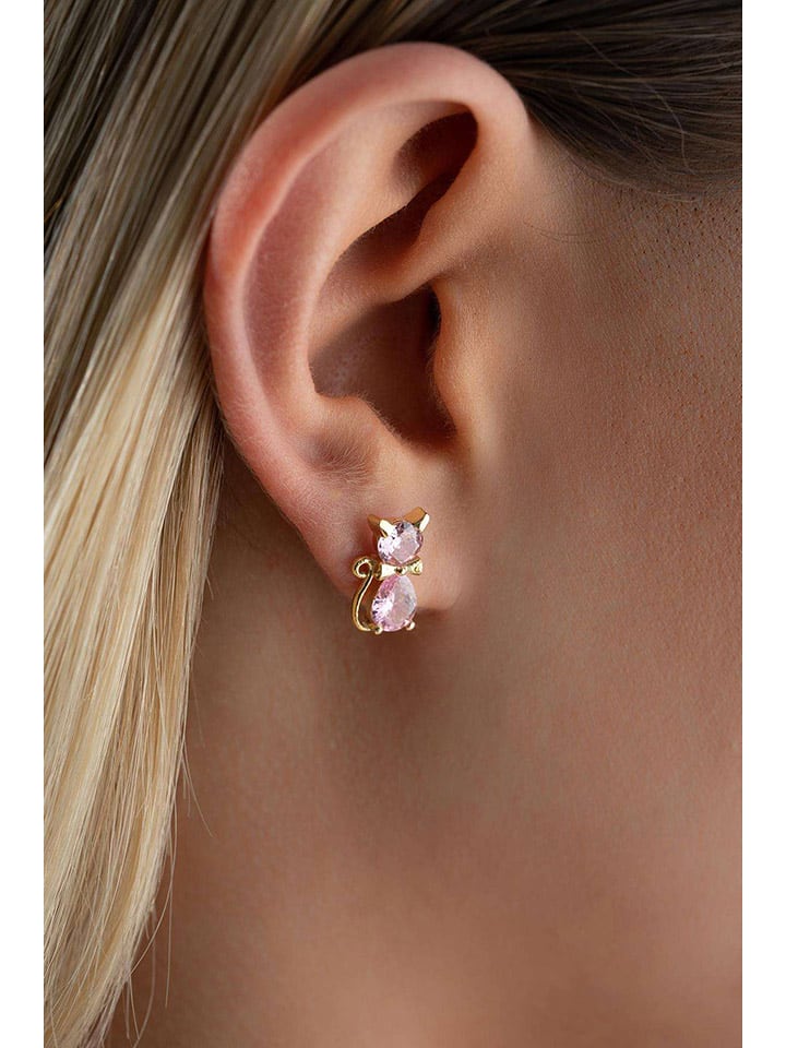 

Позолоченные серьги-гвоздики с драгоценными камнями Heliophilia