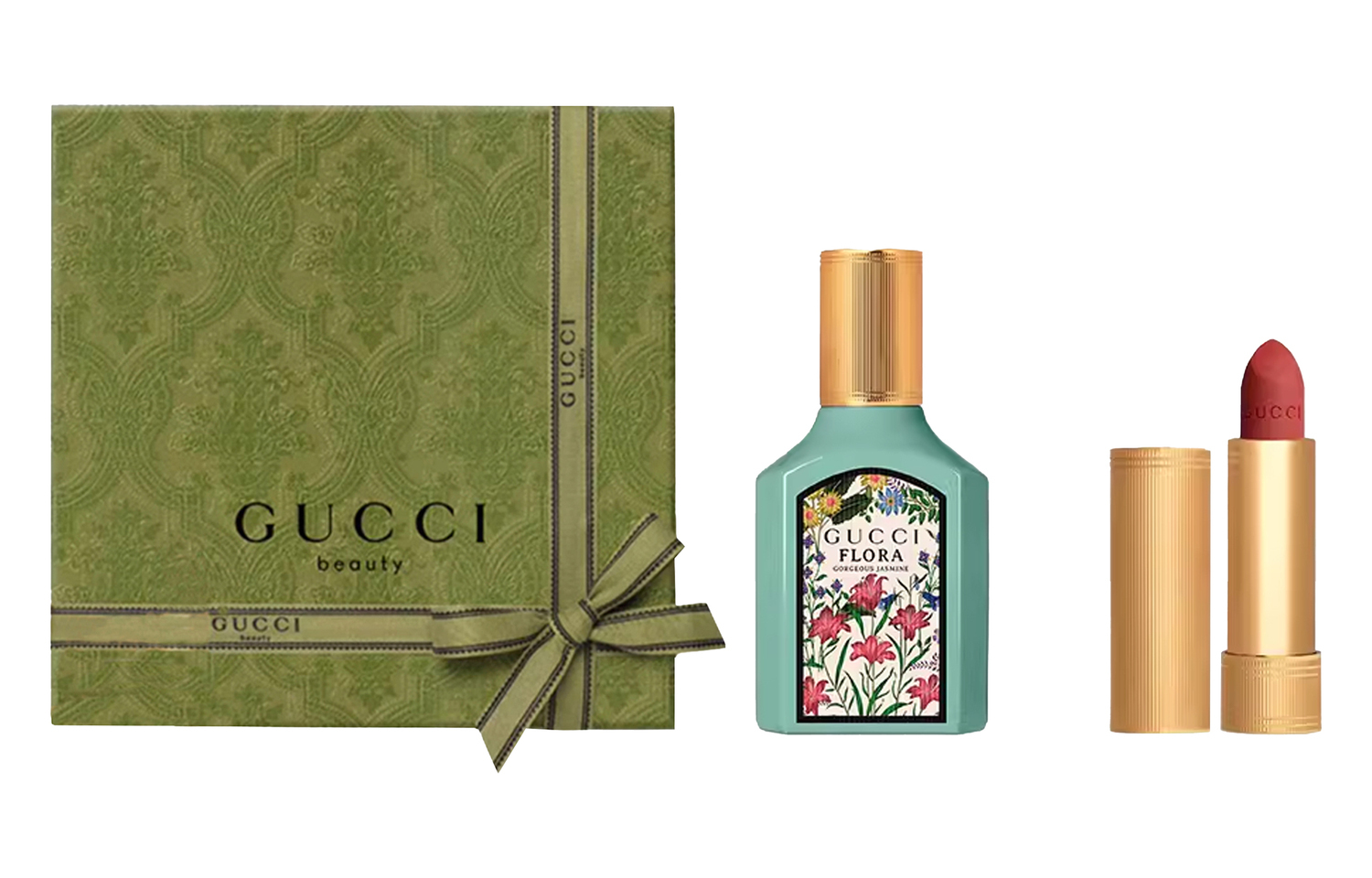 Помада dreamy jasmine с бархатно-матовым финишем наборы парфюма eau de parfum edp ароматическая композиция scent profile GUCCI, Two-Piece Set: Dreamy Jasmine Scent Women's Perfume 30ml+#25 Velvet Lipstick — фото 4
