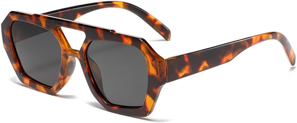 

Солнцезащитные очки UV400 с двойной перемычкой, крупная оправа, леопардовый коричневый градиент, для женщин и мужчин, для бега и занятий спортом на открытом воздухе UYPTK, 02