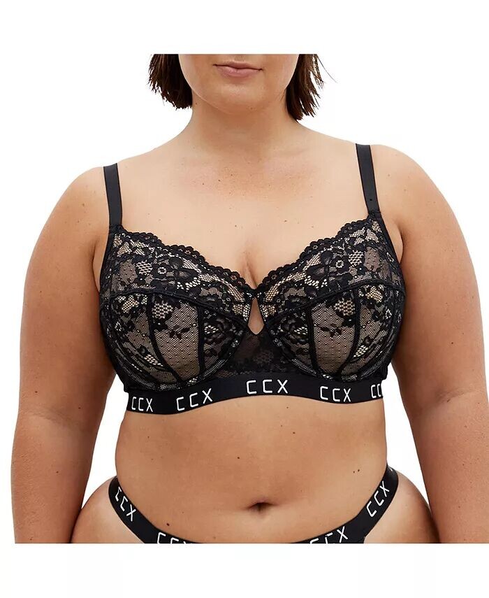 

Бюстгальтер на косточках Plus Size Signature CITY CHIC, черный