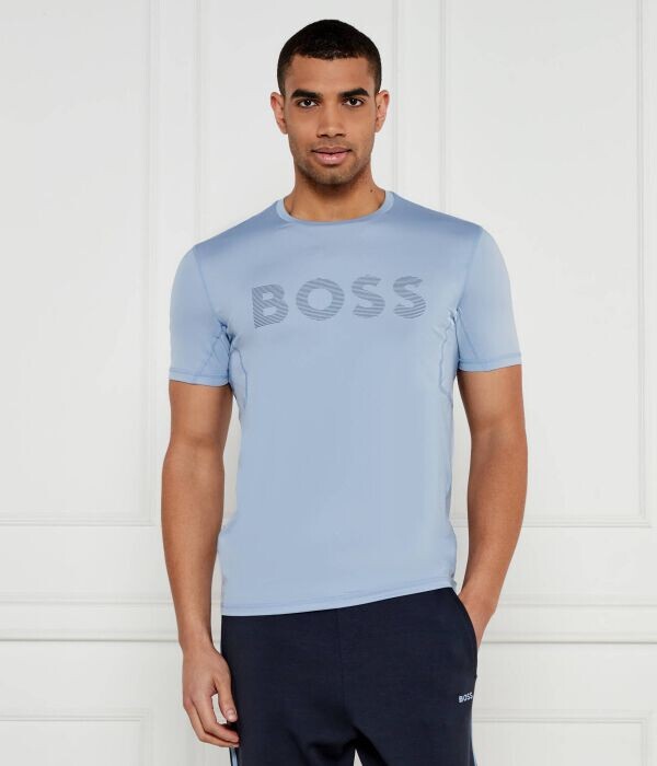 

Футболка мужская Boss Green Active Tee облегающего кроя спортивная, голубой