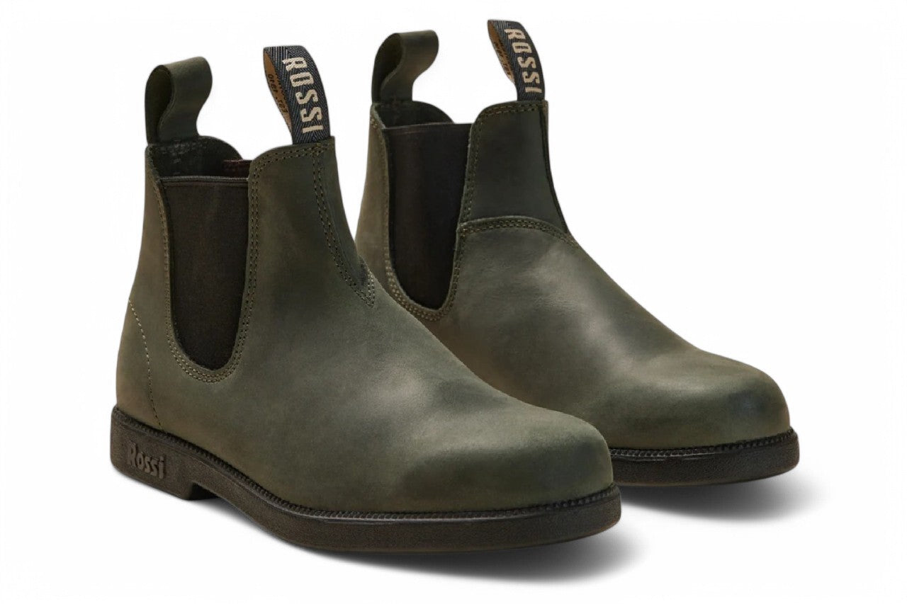 Rossi 607 Booma Moss Chelsea ботинки из оливково-зеленой кожи Rossi Boots — фото 3