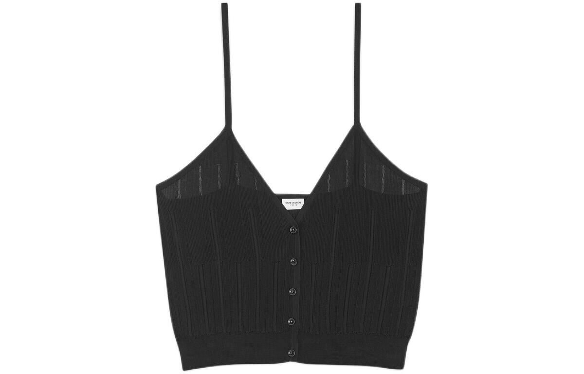 Майка женская черная Saint Laurent