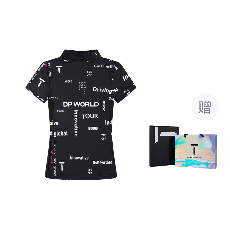 

EUROPEAN TOUR Футболка женская черная, Черный, EUROPEAN TOUR Футболка женская черная