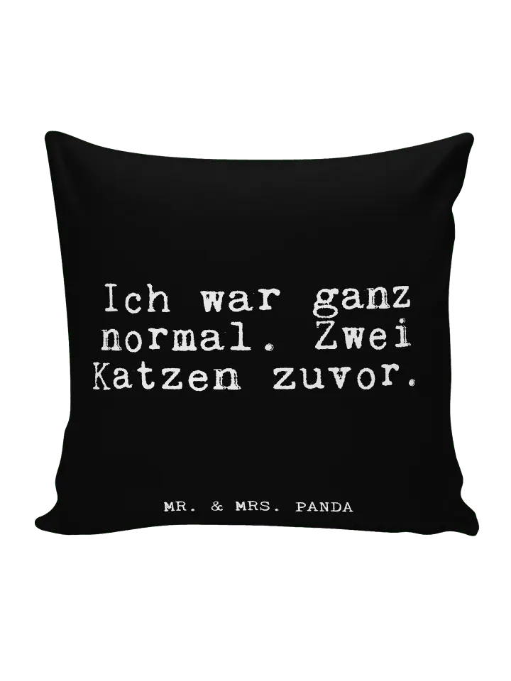 

Подушка Mr & Mrs Panda 40x40 Ich war ganz normal, черный