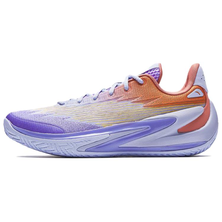 

Амортизирующие нескользящие износостойкие низкие баскетбольные кроссовки men's ANTA, фиолетовый/светло-фиолетовый/красный