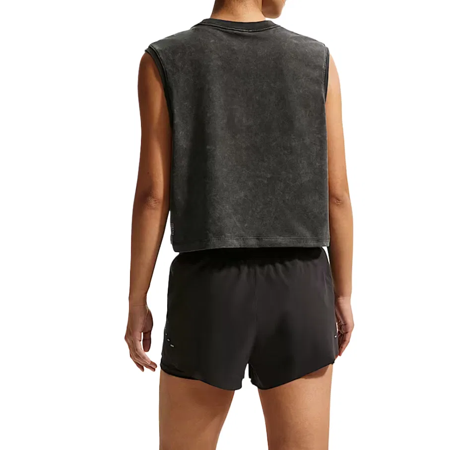 Женский топ для бега Dri Fit Nike, Gray Black — фото 3