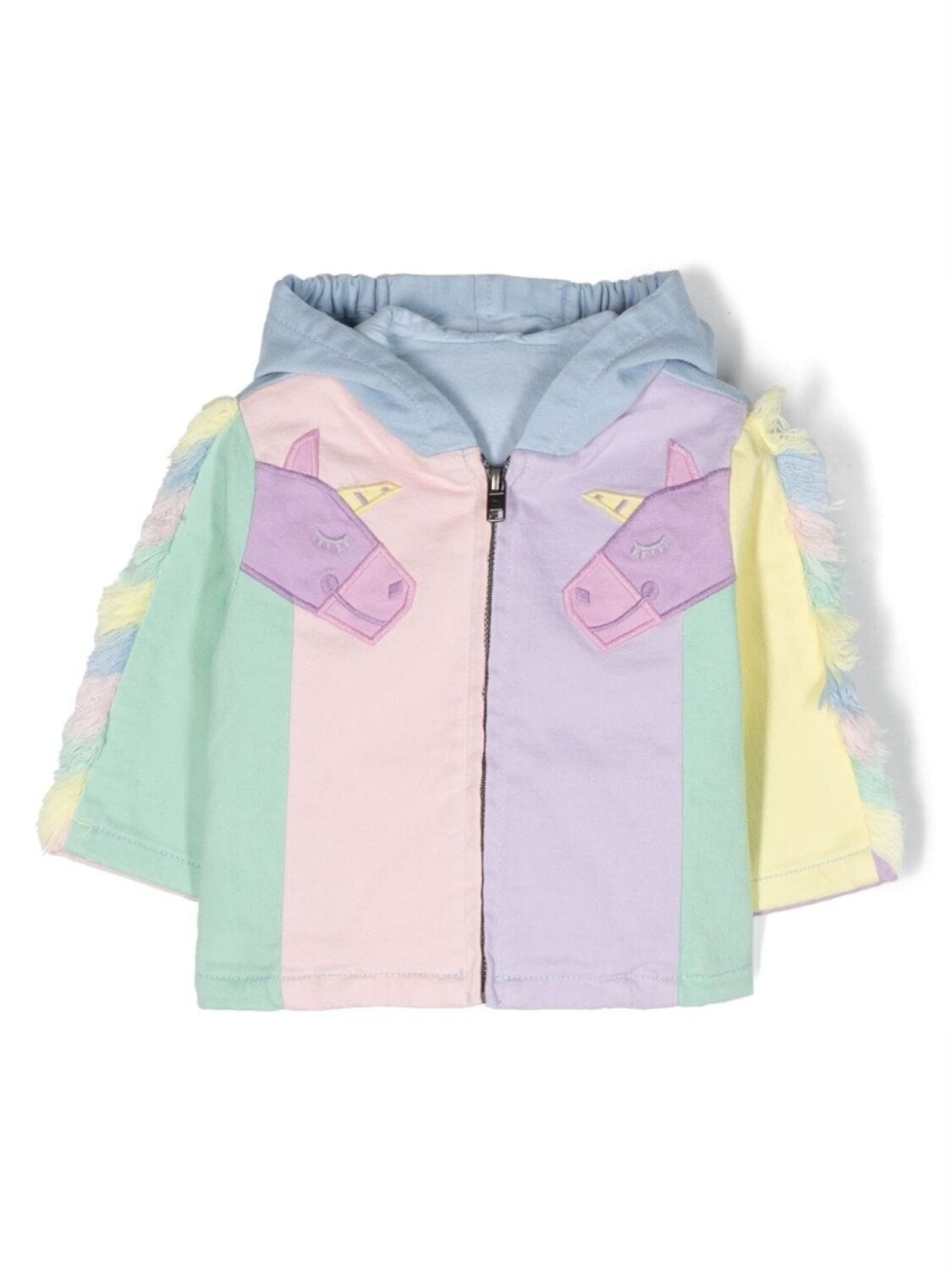 

Stella McCartney Kids куртка в полоску с аппликацией, фиолетовый