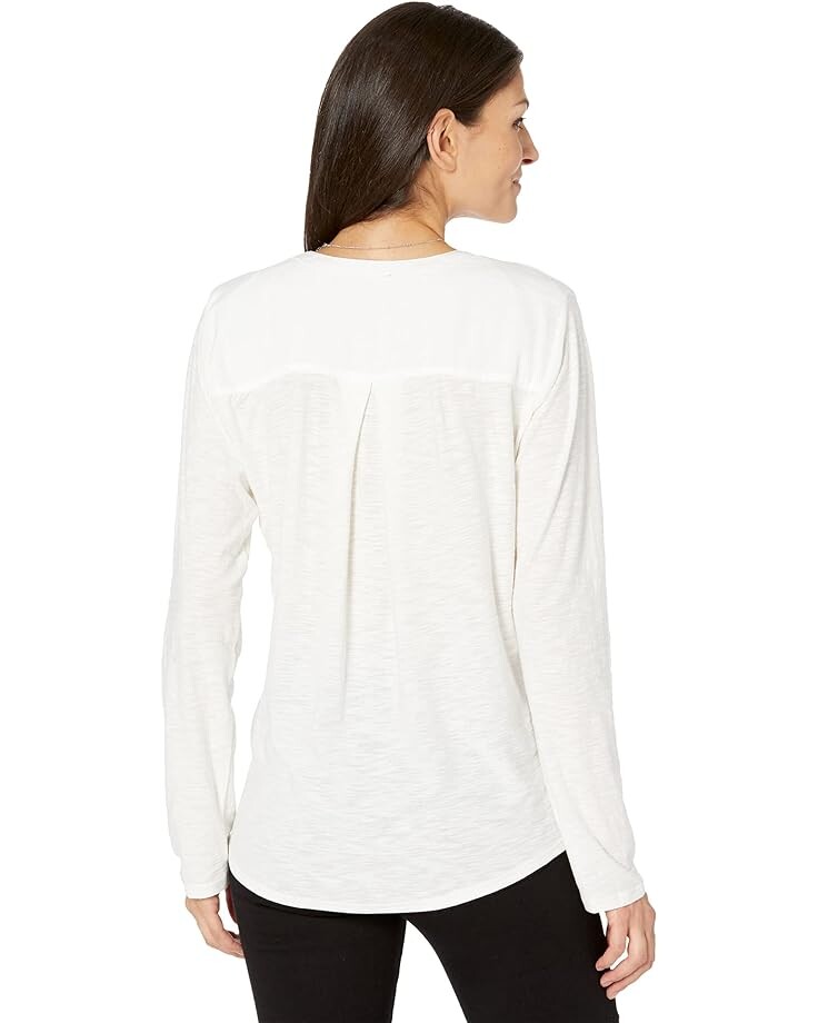 

Футболка Vince Camuto Y-Neck Henley Tee, цвет New Ivory