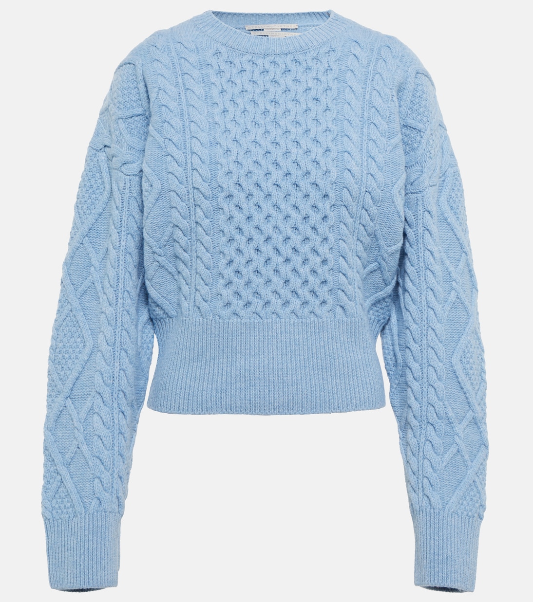 

Шерстяной свитер косой вязки Stella McCartney, Sky Blue