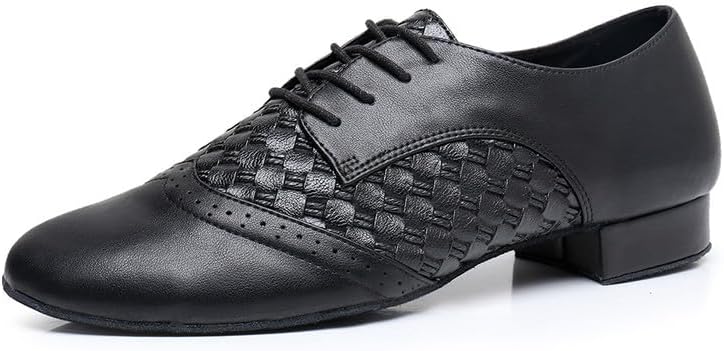 

Мужские латинские танцевальные туфли AOQUNFS, черная лакированная кожа, бальные туфли для танго и сальсы, модель 8010