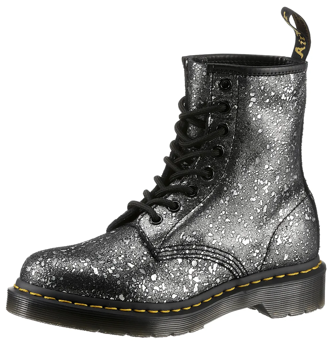 

Ботинки на шнуровке DR. MARTENS "1460 Metallic Paint Splatter 8 Eye Boot", цвет Schwarz-Metallic Paint Splatter