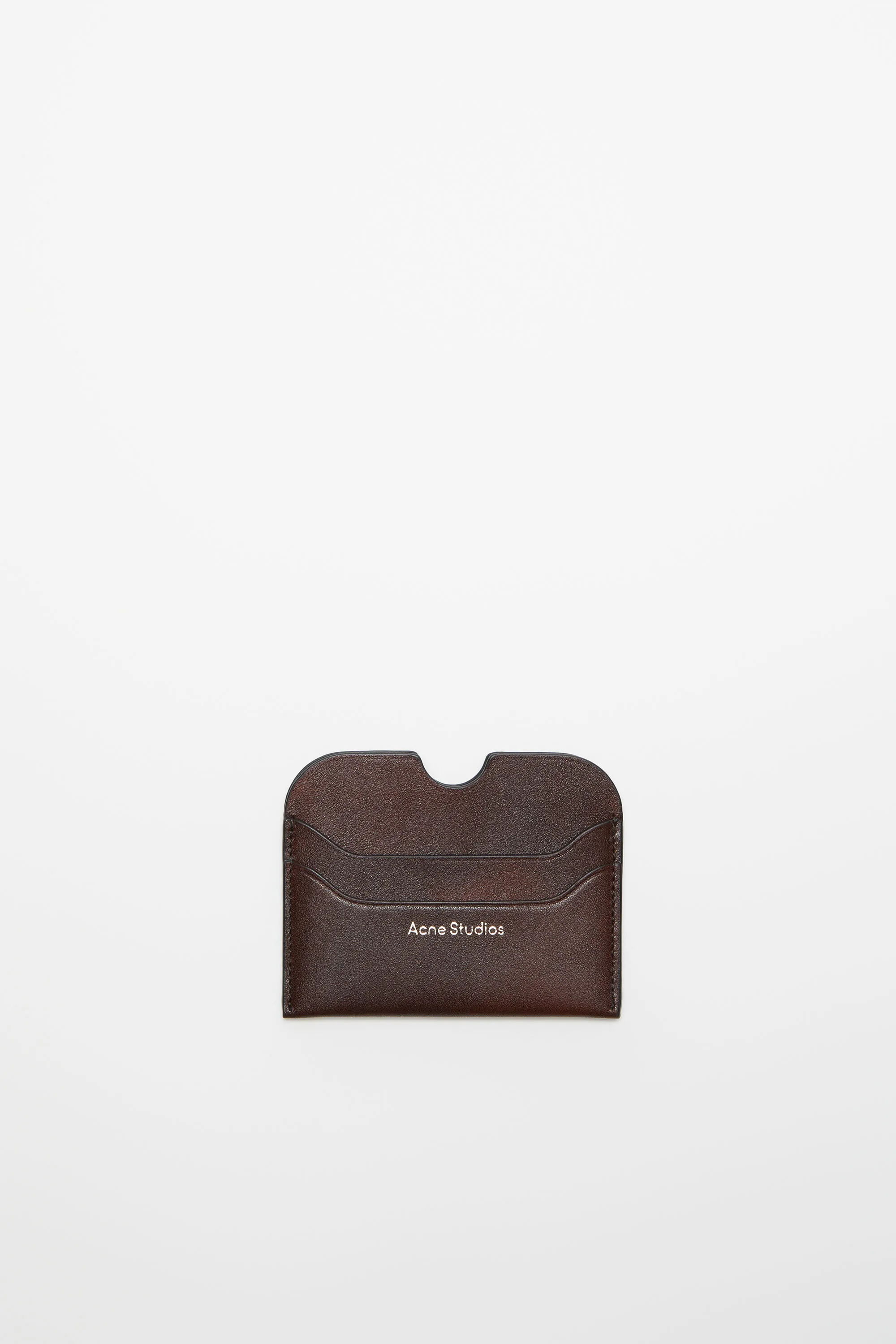 

Кожаный держатель для карт Acne Studios, темно-коричневый
