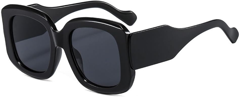 

Модные большие квадратные солнцезащитные очки для женщин, винтажные очки с градиентным переходом цвета, модные солнцезащитные очки зеленого и фиолетового цвета с защитой от УФ-излучения UV400 WNCKSQ, Black Gray