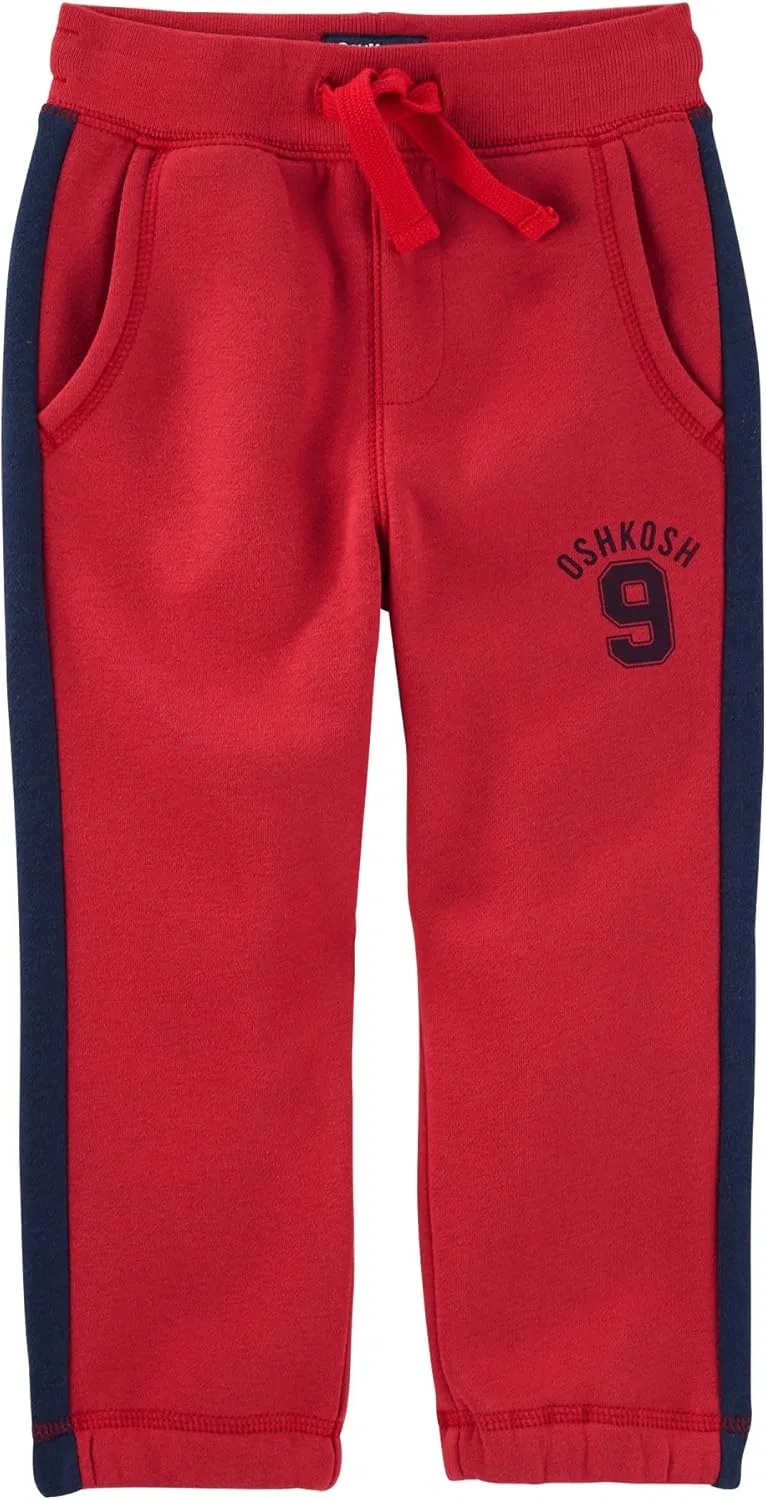 Детские флисовые спортивные штаны OshKosh B'Gosh с логотипом, красный