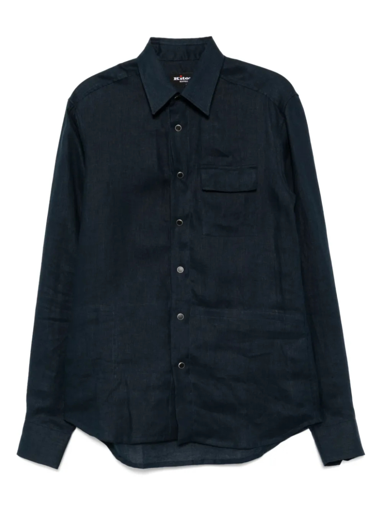 

Kiton льняная рубашка, синий