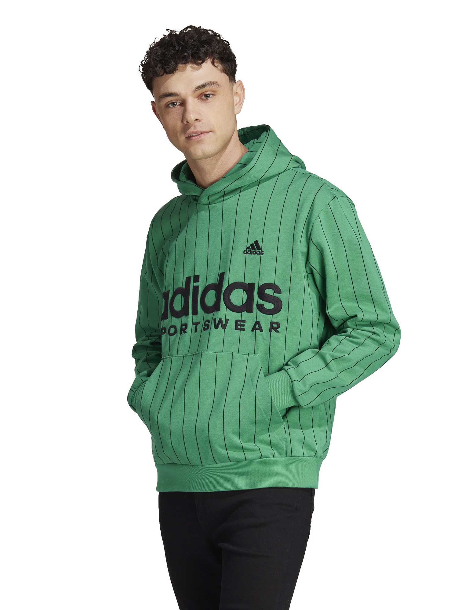 

Толстовка Adidas Sportswear Pinstripe Fleece, зеленый