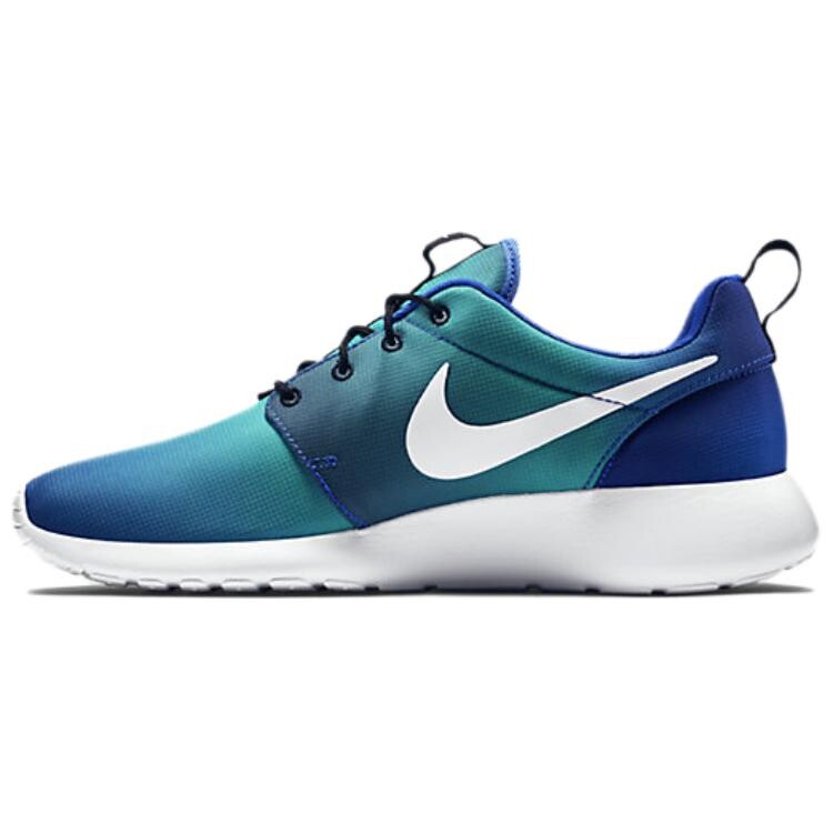 

Кроссовки Nike Roshe One Print Game Royal/White-Light Retro-Midnight Navy, зеленый