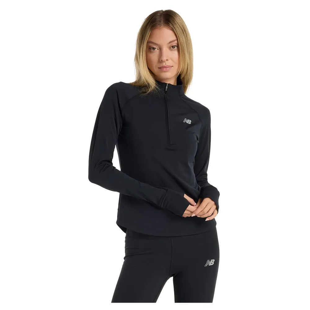 

Лонгслив New Balance NB Harmony Half Zip, черный