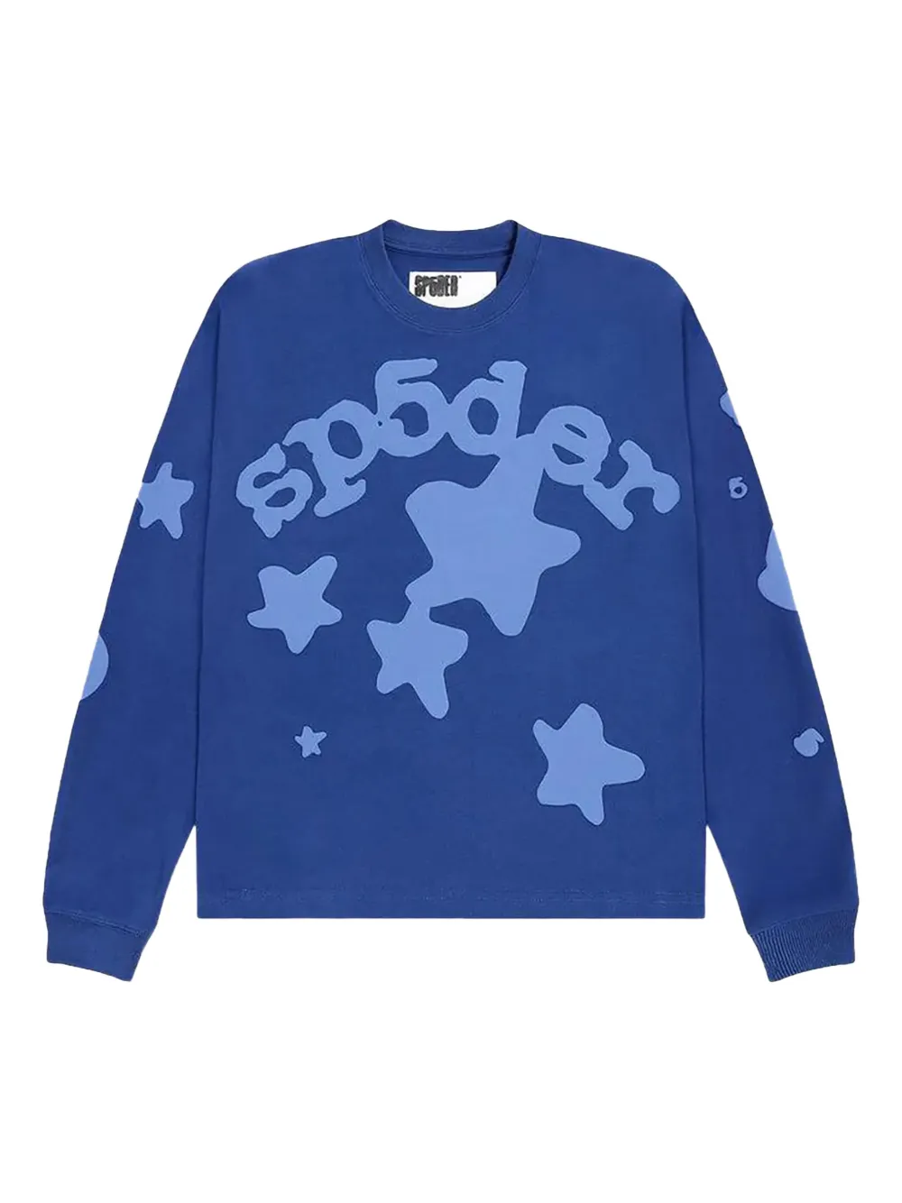 

Футболка с длинными рукавами и принтом звезд SP5DER, синий