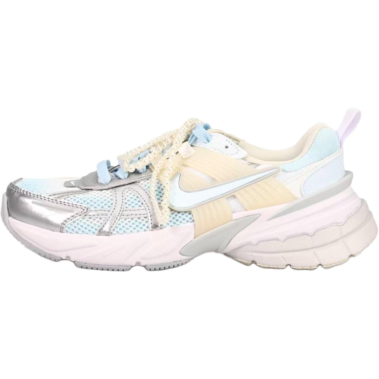 Кроссовки для бега V2K Run Sky Blue Ice Coconut SAML с низким верхом, противоскользящие, для детей и подростков Nike, синий/белый — фото 2