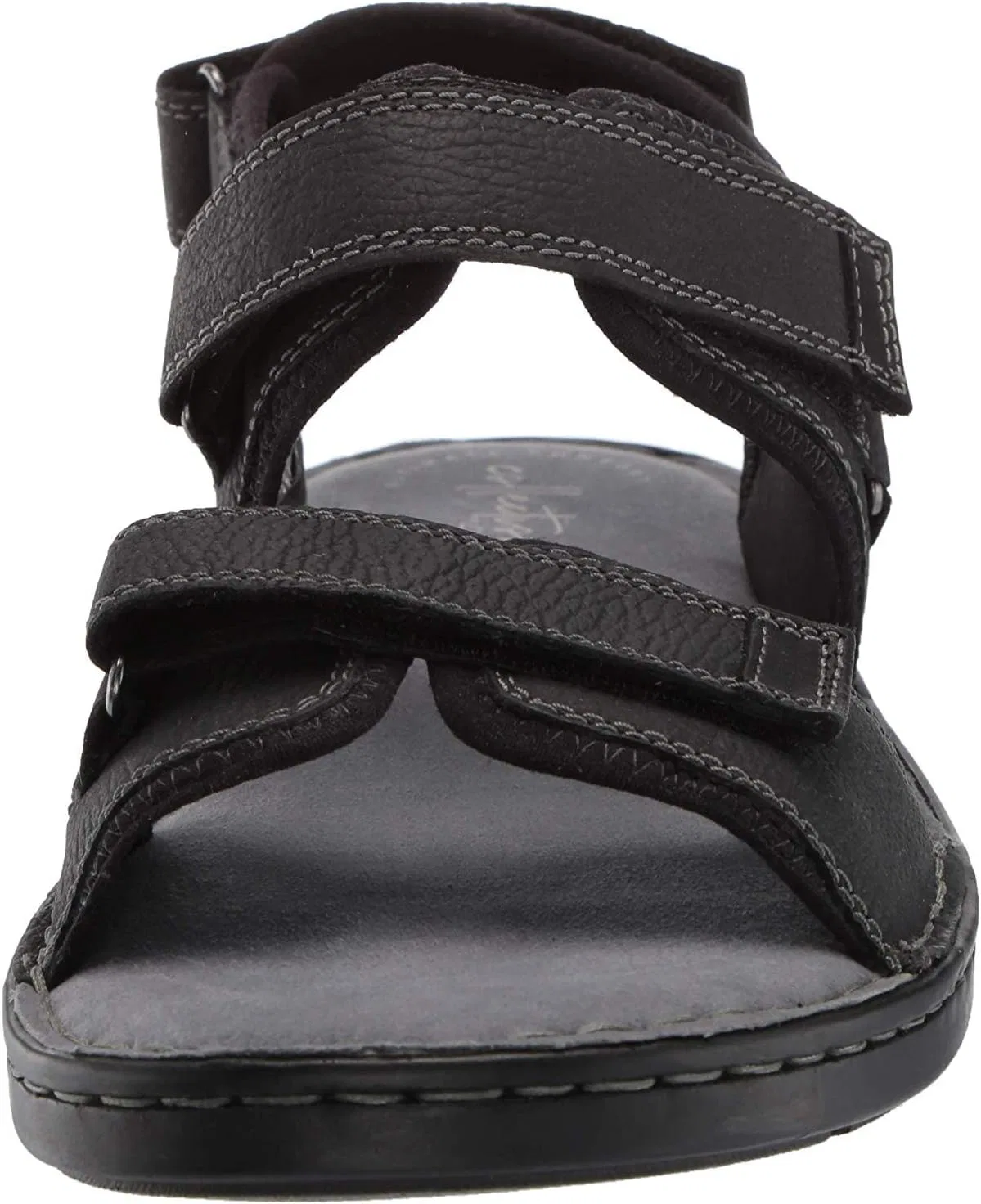 Мужские сандалии Clarks Malone Shore, Black Milled Leather — фото 2