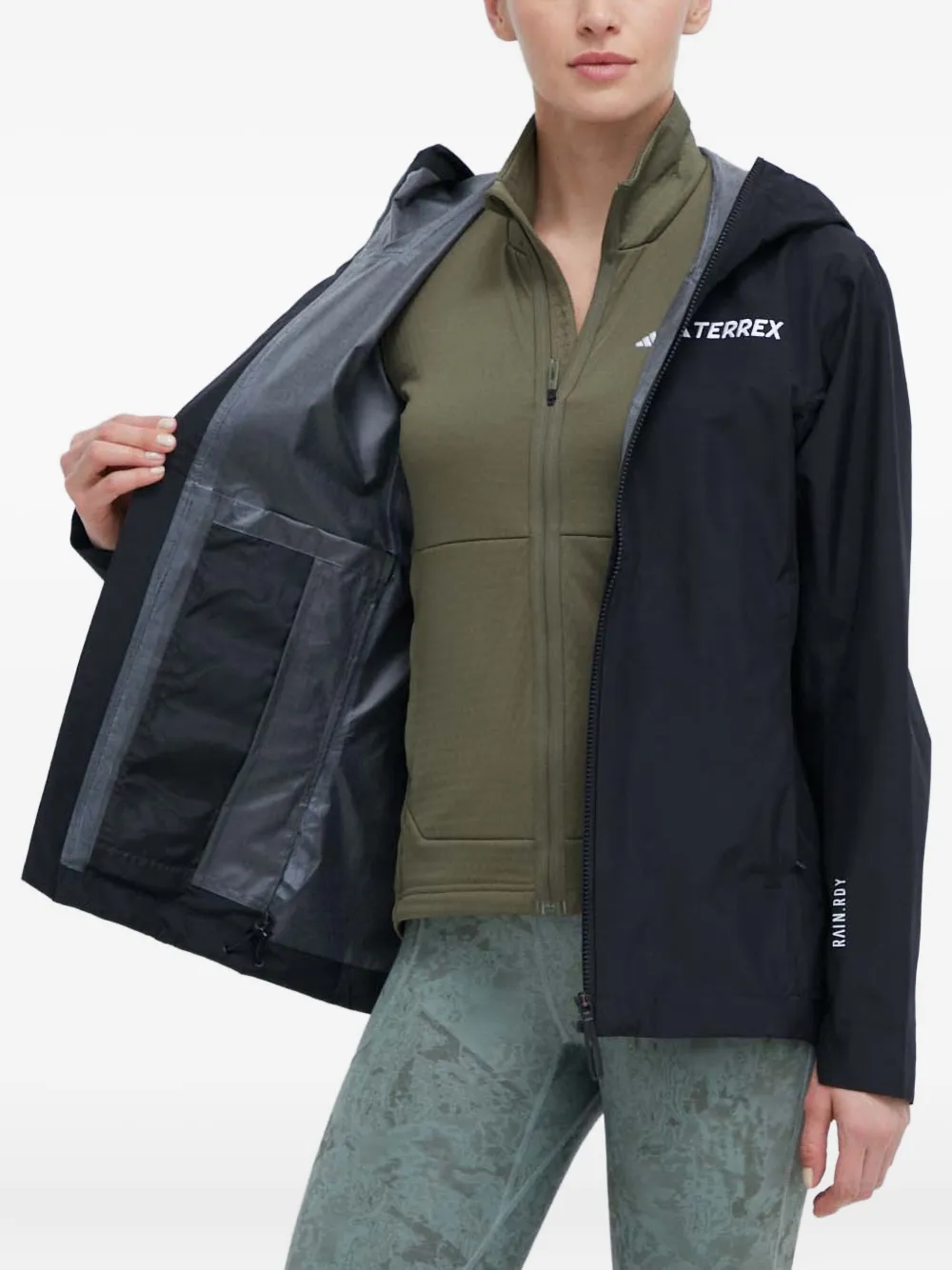 

Куртка с капюшоном Rain.Rdy adidas, черный