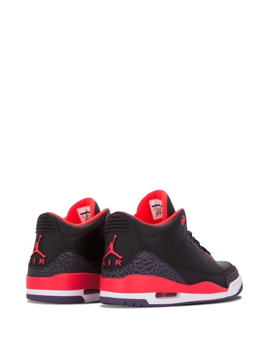 Кроссовки Jordan Air Jordan 3 Retro, черный/красный — фото 3