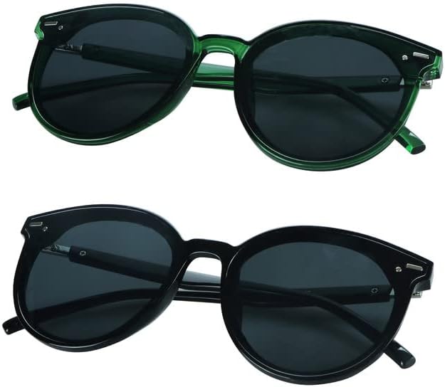 

Солнцезащитные очки LifeArt, комплект из 2 поляризованных очков, защита UV400, ретро-очки для мужчин/женщин, большие, для активного отдыха на природе, 5042(black+green)