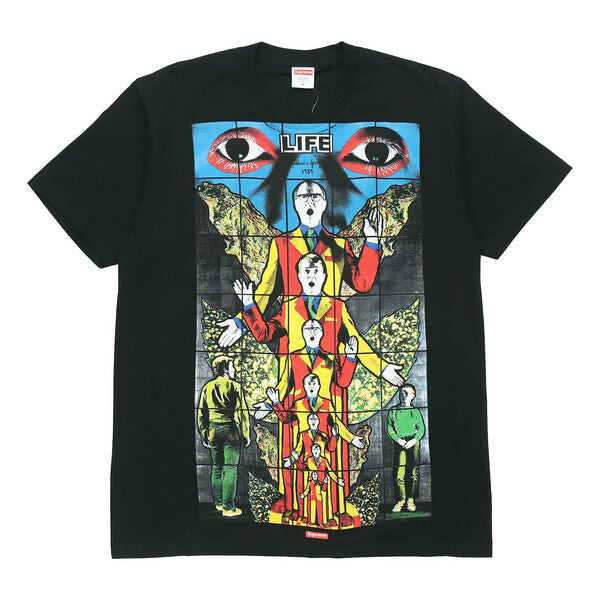

Футболка ss19 gilbert george life black tee Supreme, черный