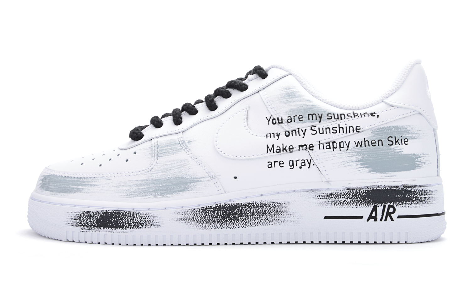 

Nike Кроссовки Air Force 1 с амортизацией, износостойкие низкие скейтерские унисекс белые черные бело-черные, цвет White Black