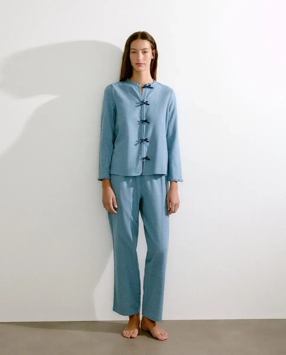 

Женская пижама с деталями на воротнике Énfasis, синий