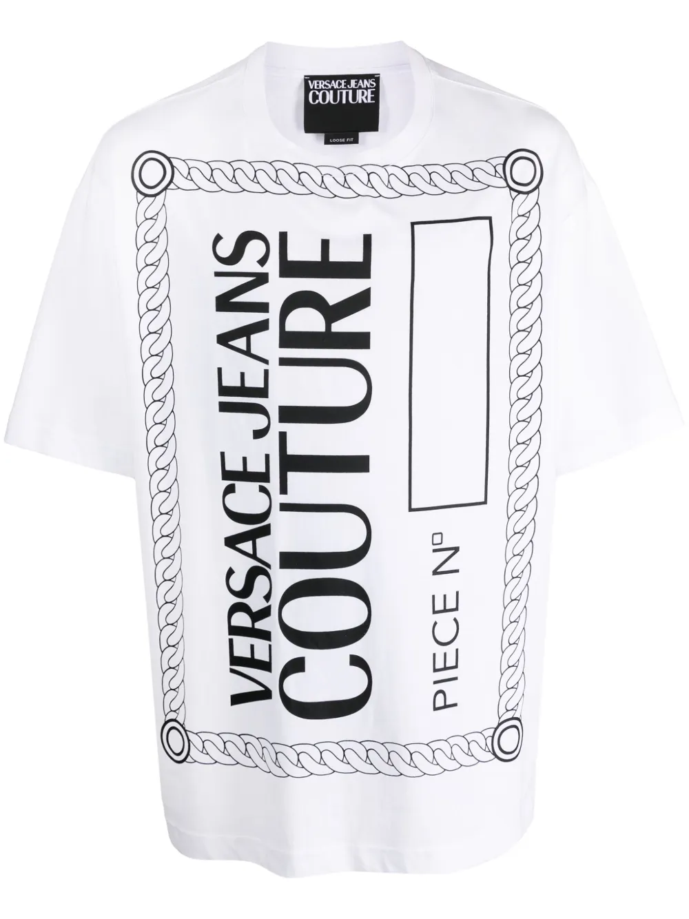 

Футболка с логотипом Versace Jeans Couture, белый