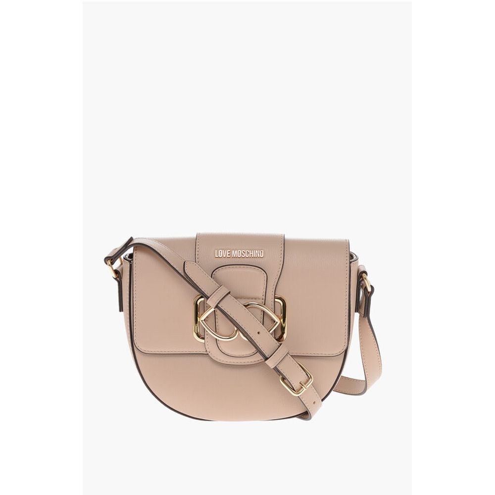 

Сумка через плечо LOVE из искусственной кожи с двойным металлическим сердцем Moschino, бежевый