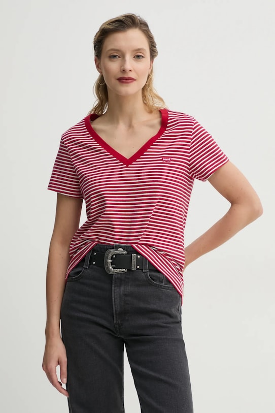 

Хлопковая футболка Levi'S, красный