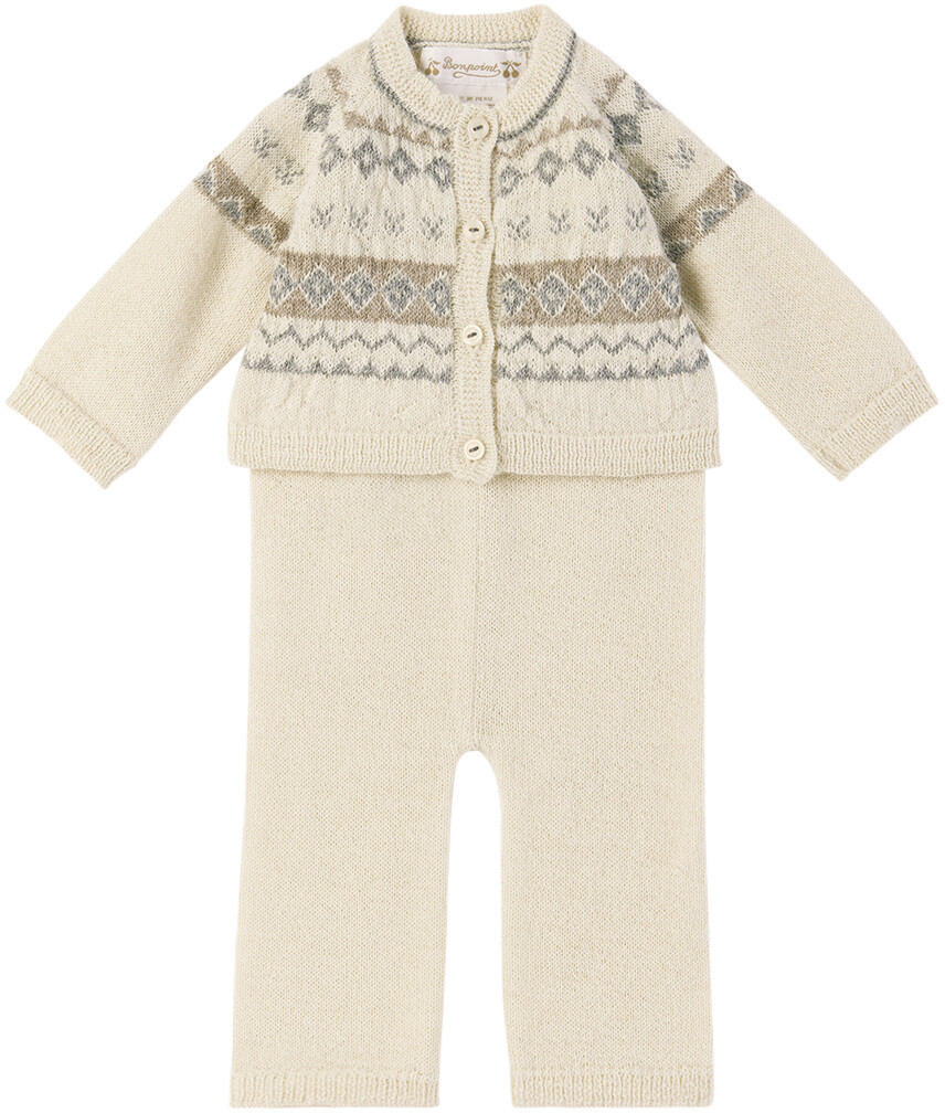 

Комплект из кардигана и брюк для отдыха Off-White Grifin Baby Bonpoint