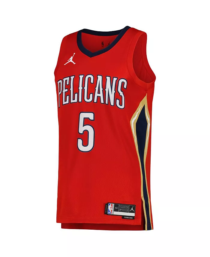 Мужская джерси Herbert Jones Red New Orleans Pelicans Replica Swingman - Statement Edition Jordan — фото 3