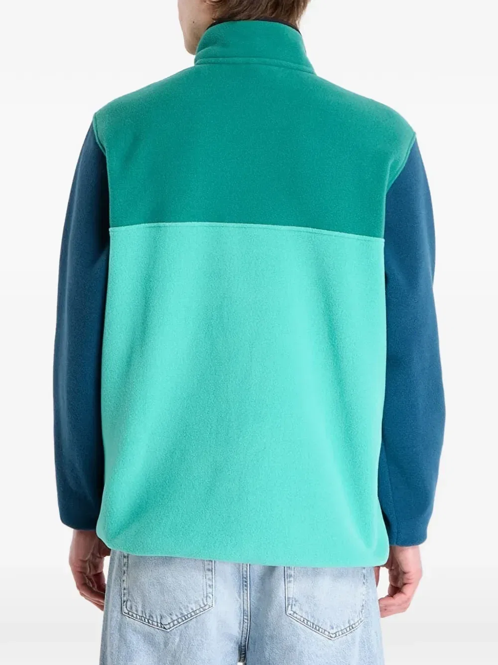 Толстовка Lightweight Synchilla Snap-T Fleece в стиле колор-блок Patagonia, зеленый — фото 3