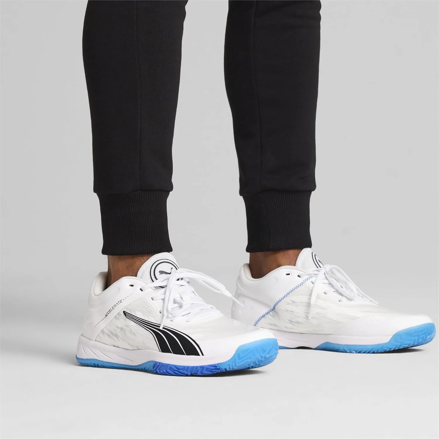 Кроссовки PUMA Unisex Accelerates Turbo для восстановления, белый/синий/голубой — фото 2