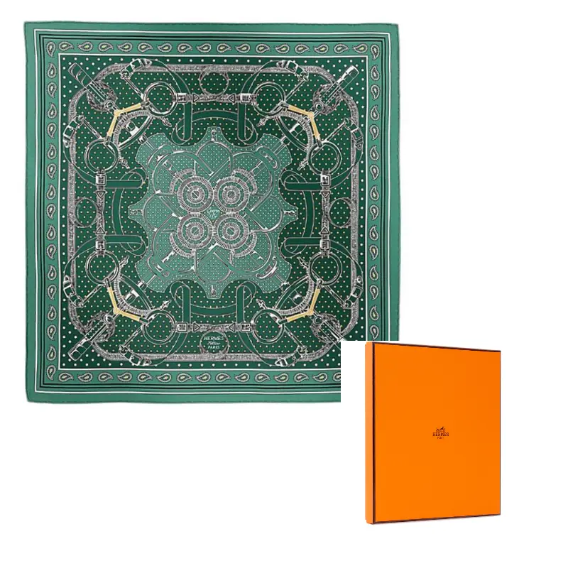 

HERMES Шелк, шелковый платок Mulberry Silk для женщин, цвет Cypress Green