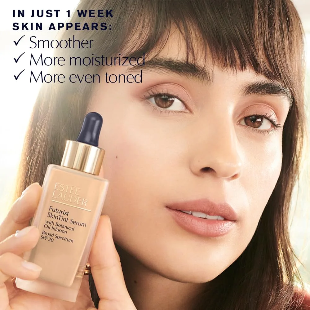 Тональный крем-сыворотка Estée Lauder Futurist Skin Tint Serum Foundation SPF 20 с глицерином | Легкое покрытие, 30 мл, 3N2 Wheat - Medium with neutral subtle golden undertones — фото 3