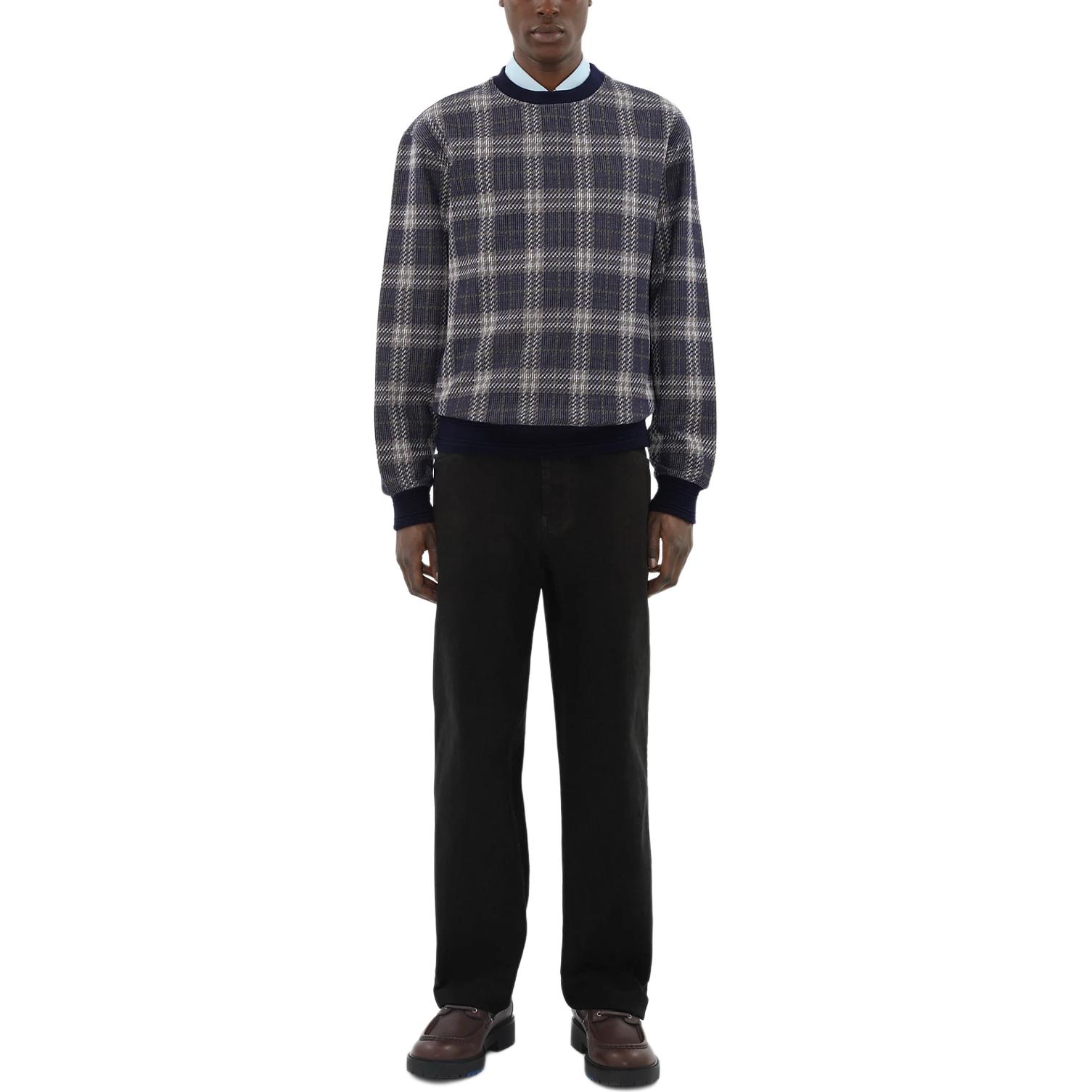 Свитер в клетку Burberry, indigo — фото 4