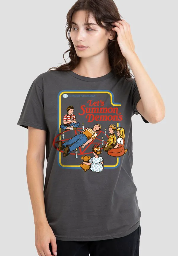 

Футболка с принтом "стивен роудс: давайте призовем демонов" Cotton Soul, Black, Черный, Футболка с принтом "стивен роудс: давайте призовем демонов" Cotton Soul, Black