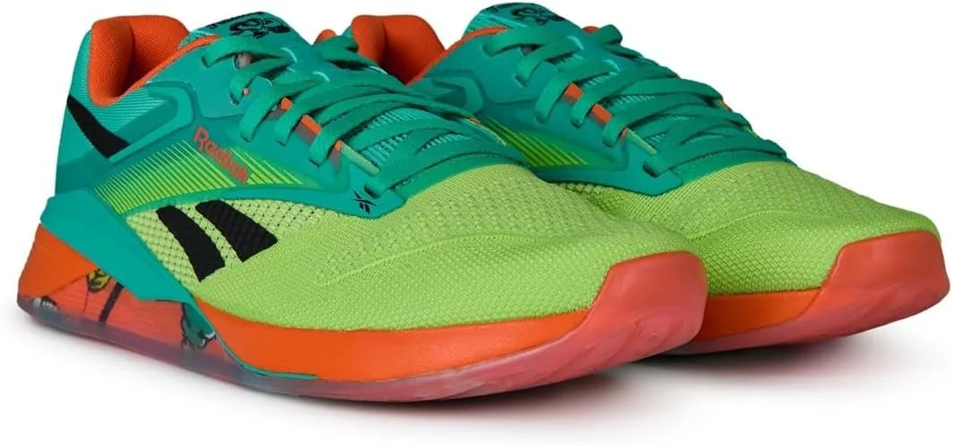 Кроссовки Reebok Unisex Nano X4, черный/зеленый/желтый — фото 3