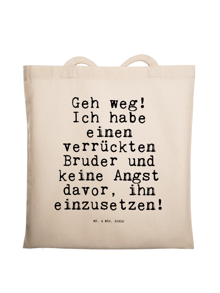 

Mr. & Mrs. Panda Сумка. Уходи! У меня есть... с надписью кремовым цветом