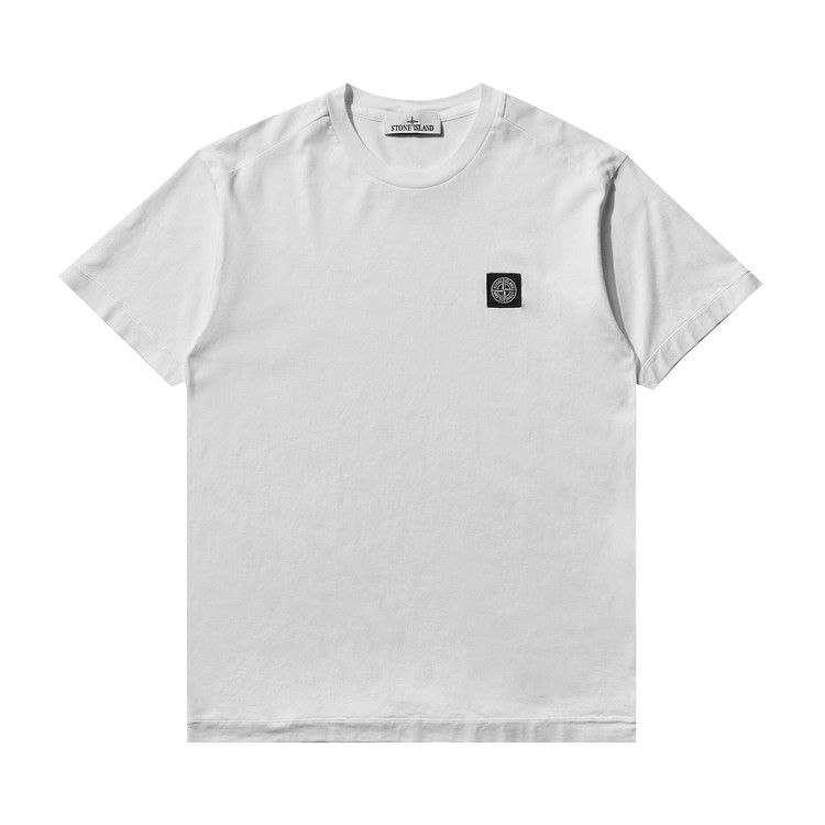 

Футболка Stone Island Garment Dyed Logo T-Shirt, White