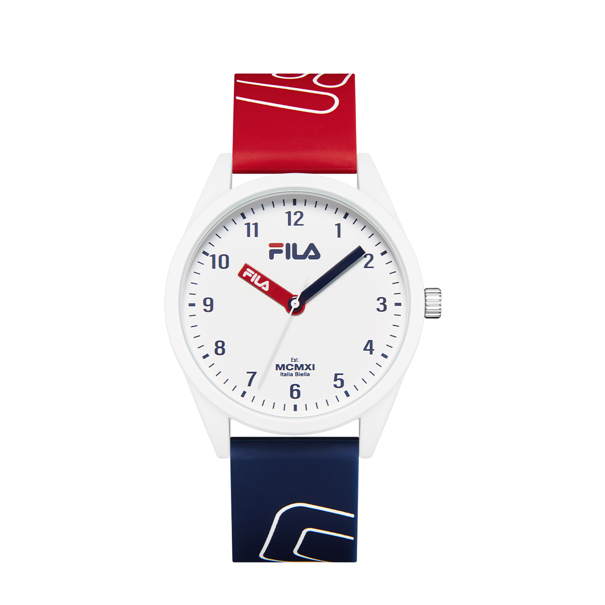 

FILA Часы 6463 Collection Wrist Watch Quartz Movement Silicone Strap 43mm White Dial Unisex