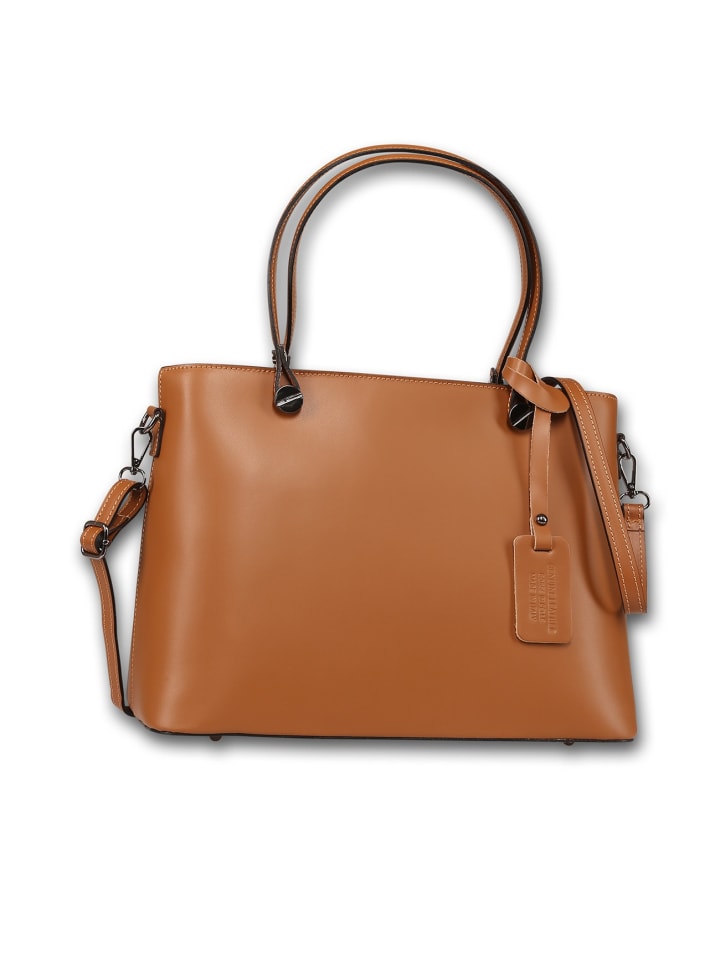 

Кожаная сумка через плечо Toscanto, светло-коричневая, примерно 37 см Toscanto