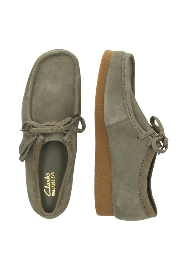 Повседневные кроссовки wallabee на шнуровке Clarks, Sage Suede — фото 3