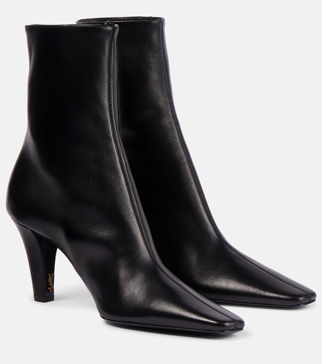 Кожаные ботильоны Jill 75 Saint Laurent, Noir